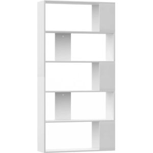 VidaXL Libreria - 5 Scomparti, Bianco, 80x24x159cm - Libreria VidaXL Libreria - 5 Scomparti, Bianco, 80x24x159cm - Libreria