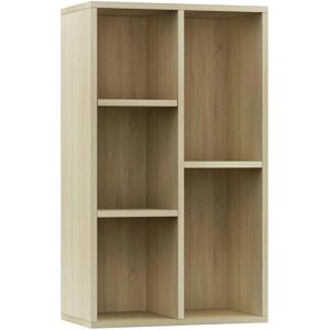 vidaXL Book Cabinet Sonoma Oak 5 Compartments - Book Cabinet/Sideboard vidaXL Book Cabinet Sonoma Oak 5 Compartments - Book Cabinet/Sideboard