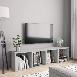 vidaXL Bookshelf/TV Cabinet Concrete Grey 143×30×36 cm vidaXL Bookshelf/TV Cabinet Concrete Grey 143×30×36 cm