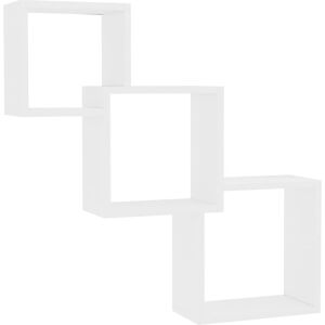 vidaXL Cube Wall Shelf White - Wall Shelf vidaXL Cube Wall Shelf White - Wall Shelf