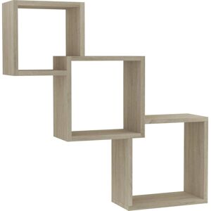 vidaXL Wall Shelf Sonoma Oak Cube - Wall Shelf Storage vidaXL Wall Shelf Sonoma Oak Cube - Wall Shelf Storage