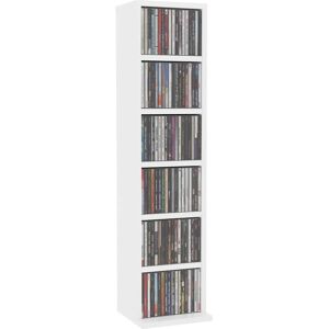 vidaXL CD Cabinet White 21x20x88 cm Engineered Wood Storage Organiser Shelf vidaXL CD Cabinet White 21x20x88 cm Engineered Wood Storage Organiser Shelf