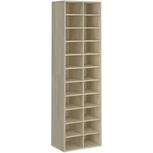 vidaXL Sonoma Oak Engineered Wood Shoe Cabinet - Stylish Organizer vidaXL Sonoma Oak Engineered Wood Shoe Cabinet - Stylish Organizer