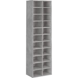 vidaXL Grey Concrete Shoe Cabinet - 54x34x183cm Shoe Organizer vidaXL Grey Concrete Shoe Cabinet - 54x34x183cm Shoe Organizer