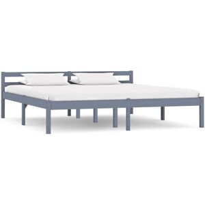 vidaXL Bed Frame Grijs Massief Dennenhout 180x200 cm - Bed Frame vidaXL Bed Frame Grijs Massief Dennenhout 180x200 cm - Bed Frame
