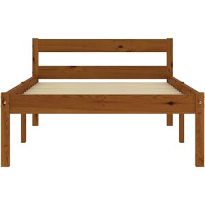 vidaXL Solid Pine Wood Bed Frame - 90x200 cm - Bedroom Furniture vidaXL Solid Pine Wood Bed Frame - 90x200 cm - Bedroom Furniture