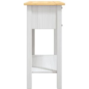 vidaXL Corona Range White Solid Wood Mexican Pine Console Table vidaXL Corona Range White Solid Wood Mexican Pine Console Table