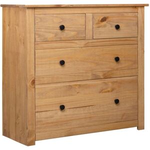 vidaXL Solid Wood Pine Sideboard Panama Range Drawer Cabinet Bedside Table - Sideboard vidaXL Solid Wood Pine Sideboard Panama Range Drawer Cabinet Bedside Table - Sideboard