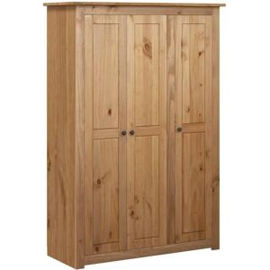 vidaXL 3-Door Wardrobe Pine Panama Range Bedroom Clothes Organizer Cabinet vidaXL 3-Door Wardrobe Pine Panama Range Bedroom Clothes Organizer Cabinet