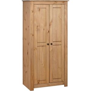 vidaXL Solid Pine Panama Wardrobe - Clothes Storage vidaXL Solid Pine Panama Wardrobe - Clothes Storage