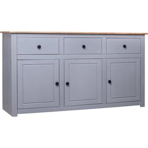 Credenza in legno di pino massiccio grigia - Sideboard Credenza in legno di pino massiccio grigia - Sideboard