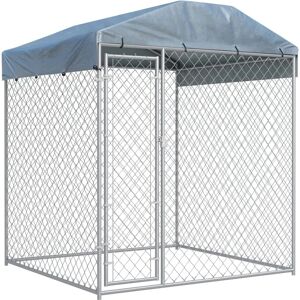 vidaXL Large Outdoor Dog Kennel with Canopy - 193x193x225cm vidaXL Large Outdoor Dog Kennel with Canopy - 193x193x225cm
