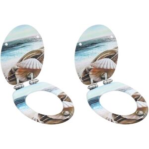 vidaXL Toilet Seat - Soft-close, Multicolour - Bathroom Accessories vidaXL Toilet Seat - Soft-close, Multicolour - Bathroom Accessories