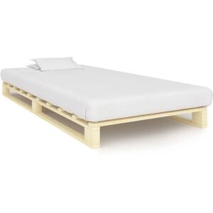 Structure de lit en bois de pin VidaXL - 100x200 cm - Design classique - Publicité Structure de lit en bois de pin VidaXL - 100x200 cm - Design classique - Publicité