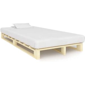 vidaXL Bettgestell - 120x200 cm - Naturholz - Klassisches Design vidaXL Bettgestell - 120x200 cm - Naturholz - Klassisches Design