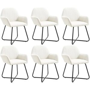 vidaXL 6 Creme Stoff Esszimmerstühle - Esszimmerstühle vidaXL 6 Creme Stoff Esszimmerstühle - Esszimmerstühle
