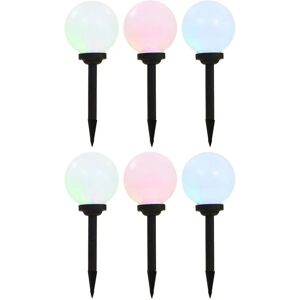 vidaXL Solar Outdoor Lights 6 pcs. LED Spherical 20 cm RGB - Outdoor Solar Lights vidaXL Solar Outdoor Lights 6 pcs. LED Spherical 20 cm RGB - Outdoor Solar Lights