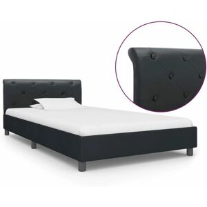 vidaXL Bettrahmen Schwarz Kunstleder - Bettrahmen vidaXL Bettrahmen Schwarz Kunstleder - Bettrahmen
