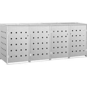 vidaXL Stainless Steel Garbage Can Box for 4 Tons 240L vidaXL Stainless Steel Garbage Can Box for 4 Tons 240L