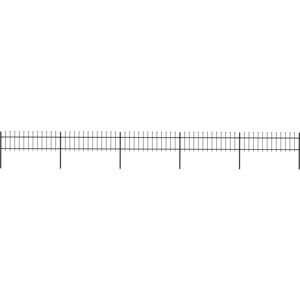 vidaXL Valla de jardín con punta de lanza acero negro 8,5x0,6 m - Valla de jardín vidaXL Valla de jardín con punta de lanza acero negro 8,5x0,6 m - Valla de jardín