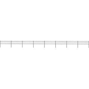 vidaXL Garden Fence Steel Black 13.6x0.6 m - Garden Fence vidaXL Garden Fence Steel Black 13.6x0.6 m - Garden Fence