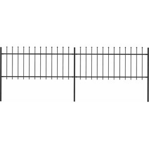vidaXL Gartenzäun Steel Schwarz 3,4x0,8 m - Gartenzaun vidaXL Gartenzäun Steel Schwarz 3,4x0,8 m - Gartenzaun