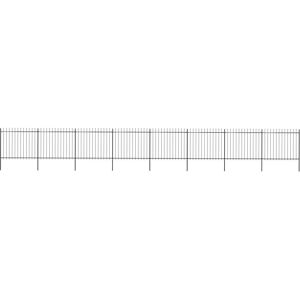 vidaXL Garden Fence Steel Black - Garden Fence 13.6m vidaXL Garden Fence Steel Black - Garden Fence 13.6m