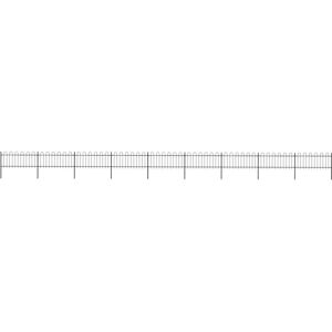 vidaXL Valla de Jardín 15,3m Acero Negro vidaXL Valla de Jardín 15,3m Acero Negro