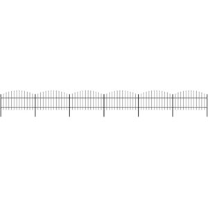 vidaXL Garden Fence Steel Privacy Barrier - 10.2m (1-1.25m) Black vidaXL Garden Fence Steel Privacy Barrier - 10.2m (1-1.25m) Black