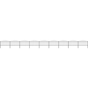 vidaXL Gartenzäun mit Speerspitzen Stahl (1,25-1,5) x 15,3 m Schwarz - Gartengitter vidaXL Gartenzäun mit Speerspitzen Stahl (1,25-1,5) x 15,3 m Schwarz - Gartengitter