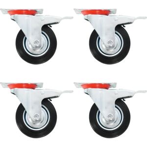 vidaXL Swivel Casters with Double Brakes - Furniture & Equipment vidaXL Swivel Casters with Double Brakes - Furniture & Equipment