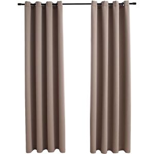 vidaXL 534855 - Taupe Blackout Curtains - 2 pcs vidaXL 534855 - Taupe Blackout Curtains - 2 pcs