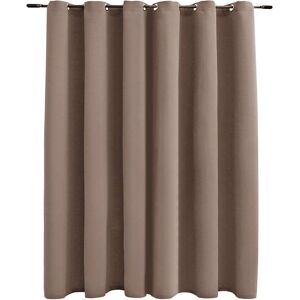 Cortina opaca con anillas de metal taupe - Cortina Cortina opaca con anillas de metal taupe - Cortina