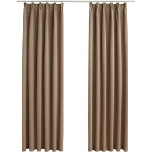 vidaXL 2x Blackout Curtains Taupe - Curtains vidaXL 2x Blackout Curtains Taupe - Curtains