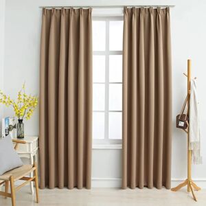 vidaXL 2x Blackout Curtains Taupe 140x245cm - Curtains vidaXL 2x Blackout Curtains Taupe 140x245cm - Curtains