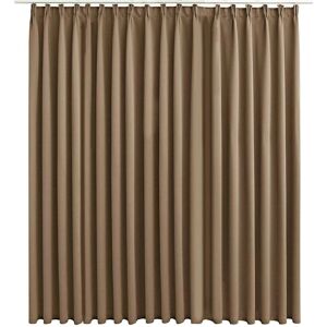 vidaXL Blackout Curtain with Hooks Taupe - Window Curtain Covering vidaXL Blackout Curtain with Hooks Taupe - Window Curtain Covering