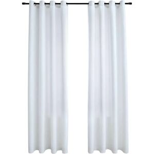 vidaXL Off White Blackout Curtains 2 pcs - Curtains vidaXL Off White Blackout Curtains 2 pcs - Curtains
