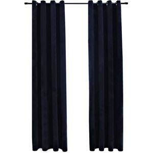 vidaXL Blackout Curtains Black Velvet 140x175cm - Curtains vidaXL Blackout Curtains Black Velvet 140x175cm - Curtains