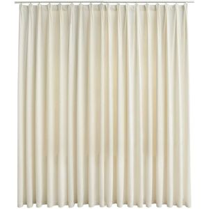 vidaXL Cream Velvet Blackout Curtain with Hooks - Curtain vidaXL Cream Velvet Blackout Curtain with Hooks - Curtain