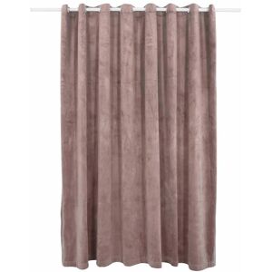 vidaXL Blackout Curtain with Metal Rings Velvet Antique Pink - Curtain vidaXL Blackout Curtain with Metal Rings Velvet Antique Pink - Curtain