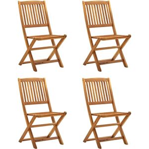 vidaXL Foldable Garden Chair Acacia 4 Pieces vidaXL Foldable Garden Chair Acacia 4 Pieces