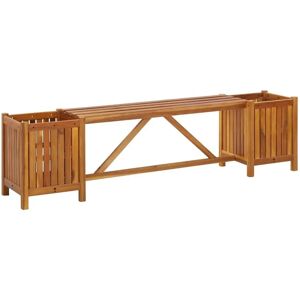 HOD Health&Home Acacia Garden Bench - 150X30x40 Cm - Garden Bench with 2 Planters HOD Health&Home Acacia Garden Bench - 150X30x40 Cm - Garden Bench with 2 Planters