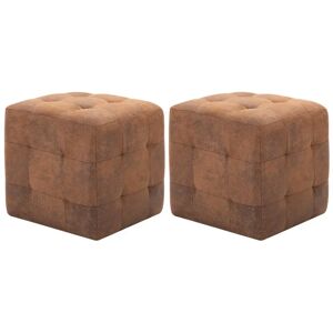 Ensemble de 2 poufs VidaXL marron - Pouffe/Ottoman - Publicité Ensemble de 2 poufs VidaXL marron - Pouffe/Ottoman - Publicité