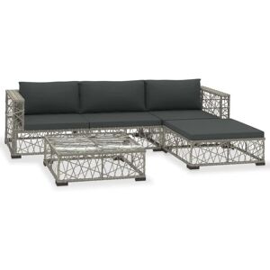 VidaXL Gartenmöbel-Set - Grau - Modulares Gartensofa VidaXL Gartenmöbel-Set - Grau - Modulares Gartensofa