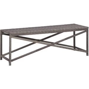vidaXL Garden Bench Poly Rattan Grey 120cm - Garden Bench vidaXL Garden Bench Poly Rattan Grey 120cm - Garden Bench