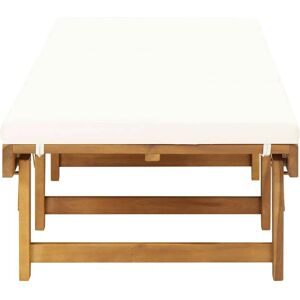 Vidaxl Faltbares Holz-Liegebett - Akazien Gartenmöbel Vidaxl Faltbares Holz-Liegebett - Akazien Gartenmöbel