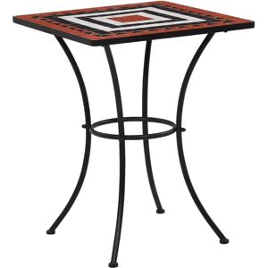 vidaXL Bistro Table in Mosaic Terracotta/White 60 cm vidaXL Bistro Table in Mosaic Terracotta/White 60 cm
