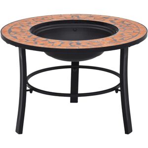 vidaXl Model 68cm Ceramic Mosaic Fire Pit - Fire Pit vidaXl Model 68cm Ceramic Mosaic Fire Pit - Fire Pit