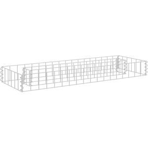 vidaXL Galvanised Steel Gabion Raised Bed Garden Border - 90x30x10 cm vidaXL Galvanised Steel Gabion Raised Bed Garden Border - 90x30x10 cm