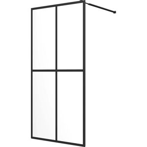 vidaXL Walk-in Brusedisplay 100x195 cm - Sikkert glas - Sort ramme - Brusekabine vidaXL Walk-in Brusedisplay 100x195 cm - Sikkert glas - Sort ramme - Brusekabine
